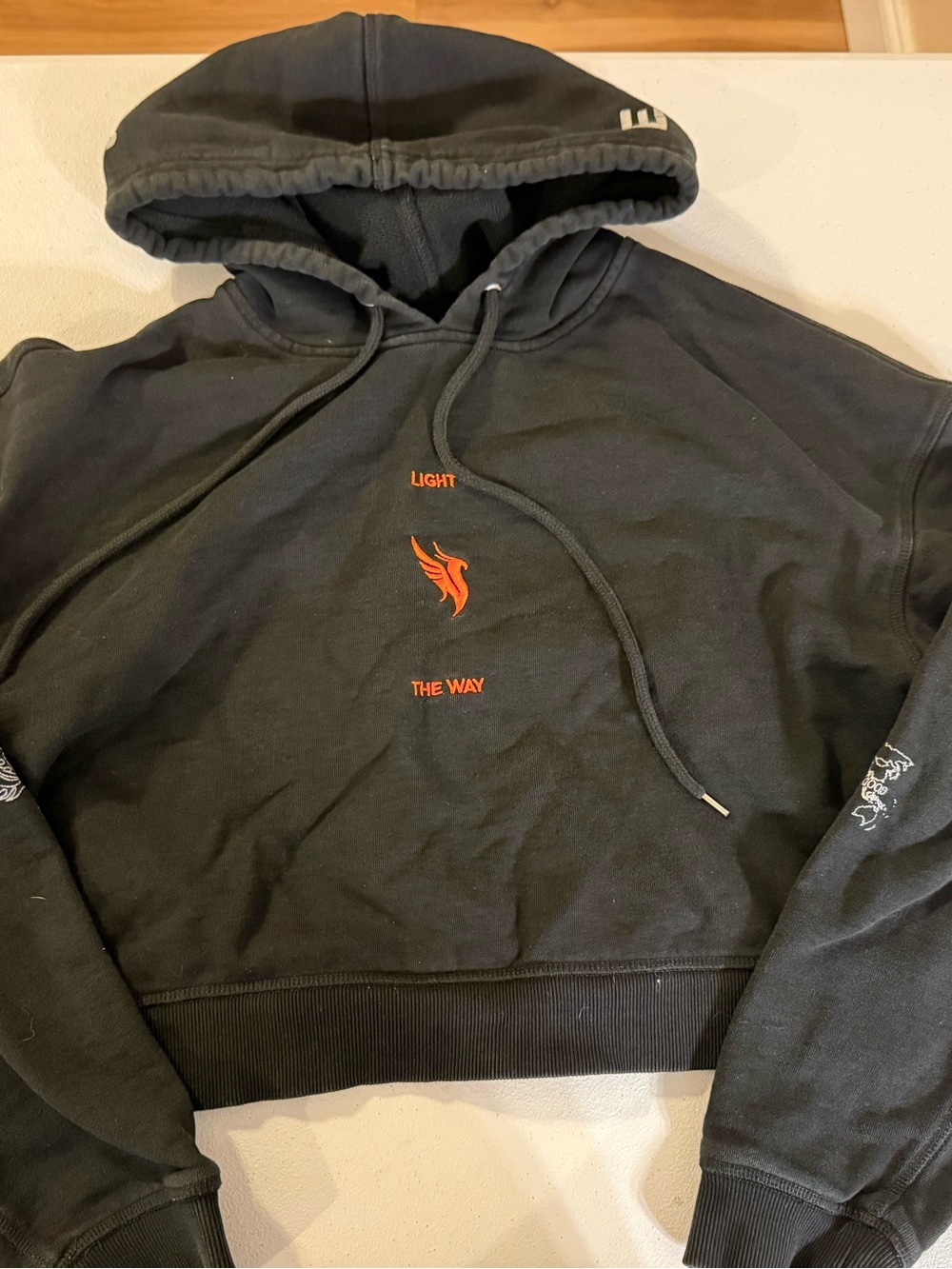 Illenium Official Hoodie Medium Black Huge Back Graphic Cropped World Beyond